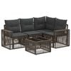 vidaXL Set Divano da Giardino 5 pz Grigio e Grigio Scuro polyrattan