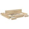 vidaXL Struttura letto con contenitore Rovere Sonoma 180 x 200 cm