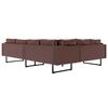 vidaXL Divano angolare in similpelle marrone