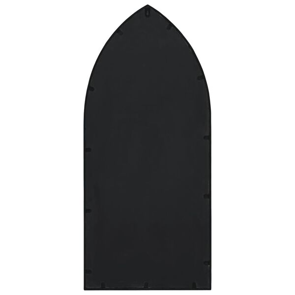 vidaXL Specchio da Giardino Nero 100x45 cm in Ferro per Uso Esterno