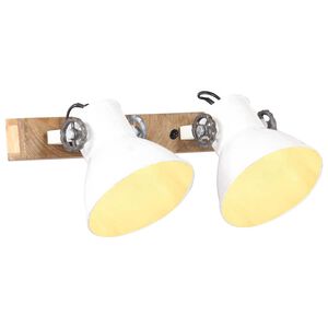 vidaXL Lampada da Parete in Stile Industriale Bianca 45x25 cm E27