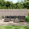 vidaXL Set Divani da Giardino 7 pz con Cuscini Antracite in Polyrattan