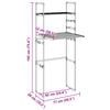 vidaXL Scaffale per Lavatrice 77x52x192 cm in Alluminio