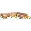 vidaXL Set di divani 12 pz Naturale Legno di Acacia Massello