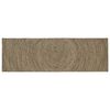vidaXL Tappeto da Area Naturale e Nero 80 x 200 cm Juta