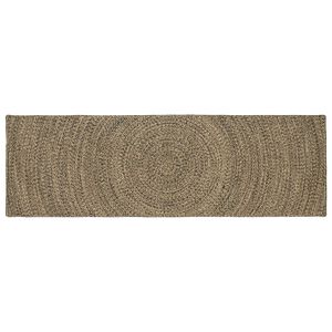 vidaXL Tappeto da Area Naturale e Nero 80 x 200 cm Juta