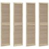 vidaXL Porta per Armadio con porta 4 pz Naturale 201 x 2,1 x 49,5 cm