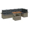 vidaXL Set Divano da Giardino 7 pz Grigio polyrattan