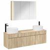 vidaXL Set di Armadi da Bagno 4 pz Rovere Sonoma Legno ingegnerizzato