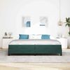 vidaXL Letto a molle con materasso Verde Scuro 200 x 200 cm Tessuto