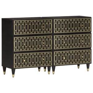 vidaXL Credenze 2 pz 60x33x75 cm in Legno Massello di Mango