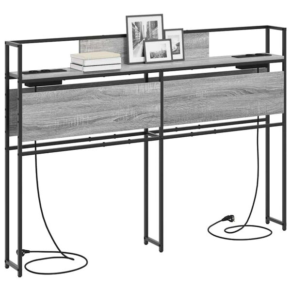 vidaXL Testata contenitore Grigio sonoma 140 cm Legno multistrato