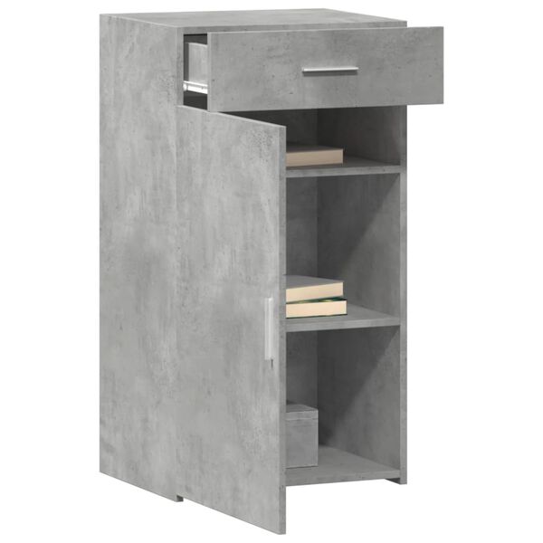 vidaXL Credenza Grigio Cemento 50x42,5x93 cm in Legno Multistrato