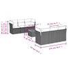 vidaXL Set Divani da Giardino con Cuscini 7pz Nero Polyrattan