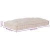 vidaXL Cuscino per Divano Crema 120 x 80 x 12 cm Tessuto