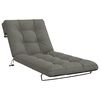 vidaXL Cuscino per Lettino VIANEN 100% Poliestere Grigio