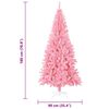 vidaXL Albero di Natale con 300 LED con supporto Rosa 180 cm PVC