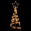 vidaXL Albero di Natale a LED con Palline 80 LED Bianco Caldo 120 cm
