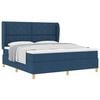 vidaXL Letto a molle con cuscino con testiera Blu 200 x 180 cm Tessuto