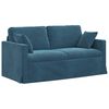 vidaXL Divano 2 pcs Blu 158 x 78 x 80 cm Velluto