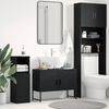 vidaXL Armadio per Lavabo da Bagno Rovere Nero 80 x 30 x 60 cm