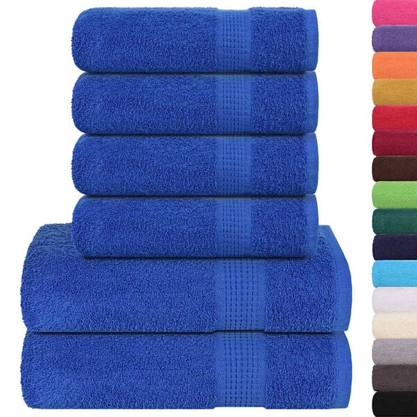 vidaXL Set Asciugamani 8 pz FROGN Blu 100% Cotone