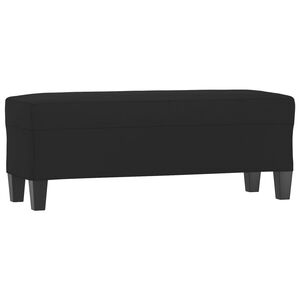 vidaXL Panca Nera 100x35x41 cm in Microfibra