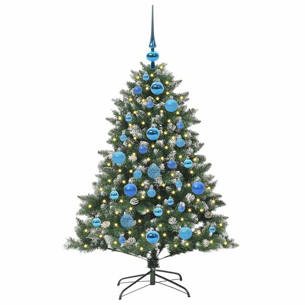vidaXL Albero di Natale artificiale con 150 LED Verde 85 x 85 x 120 cm