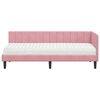 vidaXL Cornice del letto ad angolo Rosa 80 x 200 cm Velluto