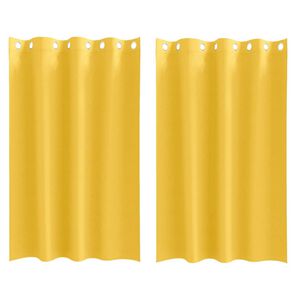 vidaXL Tende Blackout con Anelli 2 pcs Giallo senape 175 x 140 cm