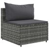 vidaXL Set Divani da Giardino 7 pz con Cuscini in Polyrattan Grigio