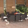 vidaXL Set Pranzo da Giardino 9 pz con Cuscini in Polyrattan Marrone