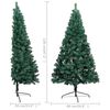 vidaXL Albero di Natale Preilluminato con Supporto Verde 120 cm PVC