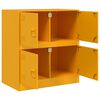 vidaXL Credenza Giallo Senape 67x39x73 cm in Acciaio