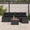 vidaXL Set Divano da Giardino 6 pcs Nero