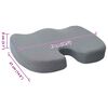 vidaXL Cuscino per la seduta Grigio 47 x 37 x 8 cm Schiuma Memory