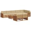 vidaXL Set di divani da esterno con cuscino 9 pcs Naturale e Beige