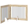 vidaXL Cancello per cani pieghevole con supporti 2 pz Rovere Sonoma