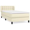 vidaXL Giroletto a Molle con Materasso Crema 90x200 cm in Similpelle