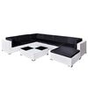 vidaXL Set Divani da Giardino 8 pz con Cuscini in Polyrattan Bianco
