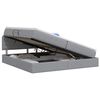 vidaXL Letto con contenitore LED e materasso Grigio Chiaro