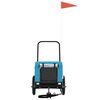 vidaXL Rimorchio da Bici per Animali Blu e Nero Oxford e Ferro