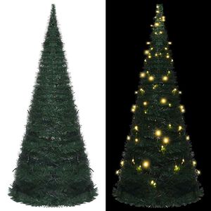 vidaXL Albero di Natale Artificiale Apribile Preilluminato Verde 150cm