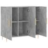 vidaXL Credenza Grigio Cemento 90x34x80 cm in Legno Multistrato