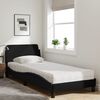 vidaXL Letto con Materasso Dover Nero 80x200 cm in Tessuto