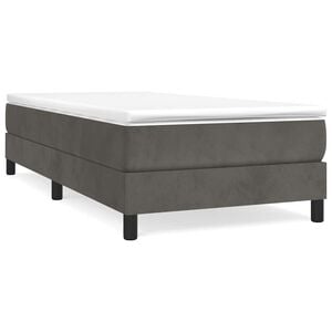vidaXL Struttura Letto a Rete a Molle Grigio Scuro 80x200 cm Velluto