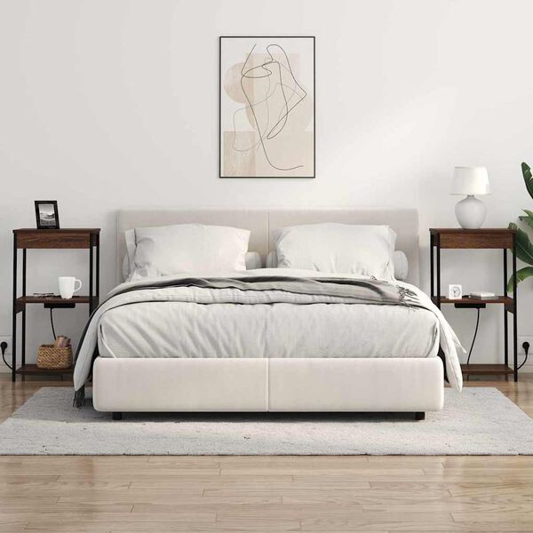 vidaXL Armadio da Notte con lo scaffale Rovere Marrone 41 x 31 x 76 cm