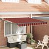 vidaXL Tenda da Sole Rosso e Nero 350 x 250 x 165 cm Poliestere