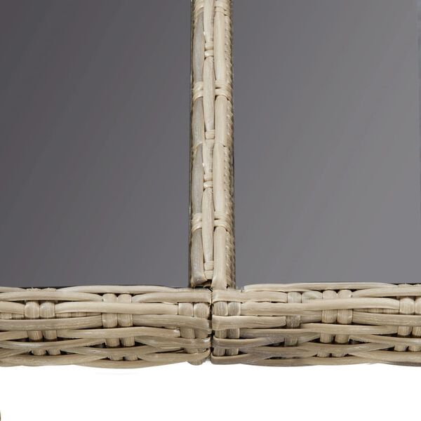 vidaXL Tavolo da Giardino Marrone 200x100x74 cm in Vetro e Polyrattan