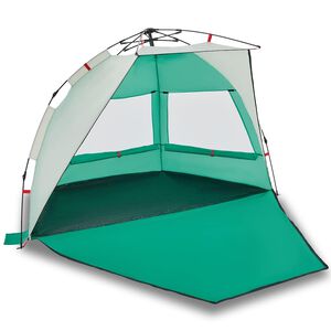 vidaXL Tenda da Spiaggia 2 Persone Verde Rilascio Rapido Impermeabile